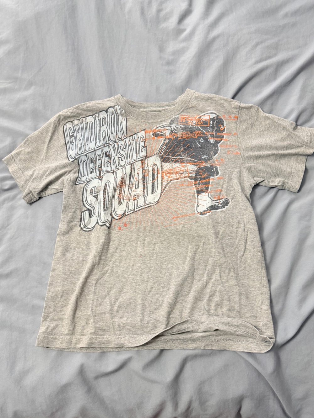 The Children’s Place - Gray Graphic 'Gridiron Defensive Squad' Short Sleeve Tee